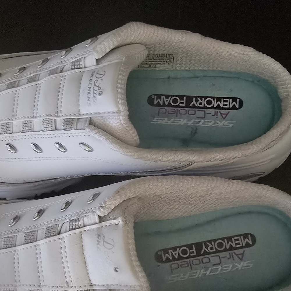 Skechers White Memory Foam Sneakers